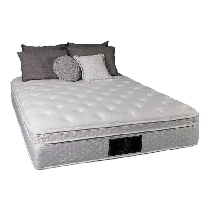 Sterling Imperial Pocket Coil Innerspring Hybrid Mattress with optional Natural Latex Euro-Top upgrade and decorative organic latex pillows - SterlingSleep.com
