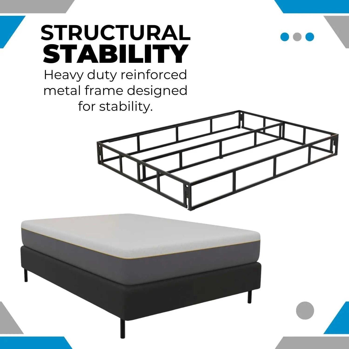 Multi-Use Foundation- Steel Bed Base / Foundation with Cover Boyd Specialty Sleep